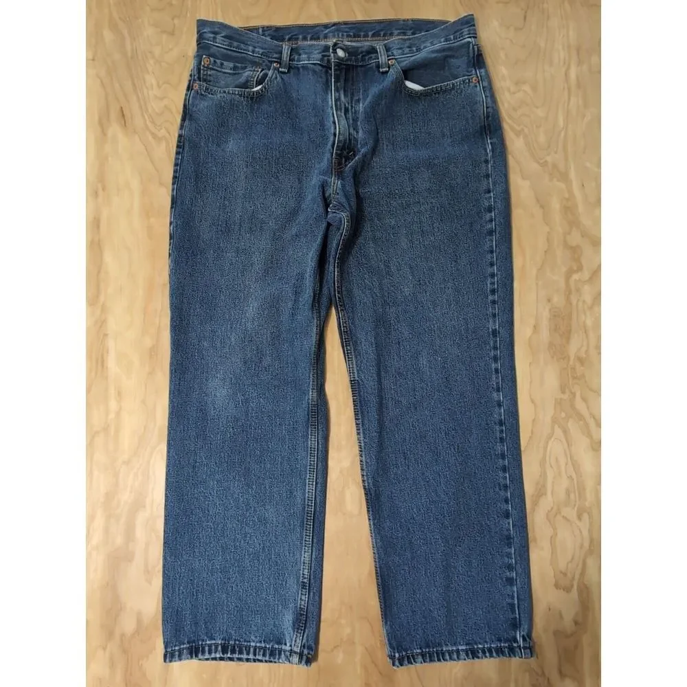 Levi Strauss 550‎ Regular Mens Straight Leg Blue Jeans Size 38x30